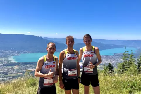 EM-Silber: Marcel Job, Florian Schlindwein und Lennart Nies (von links).