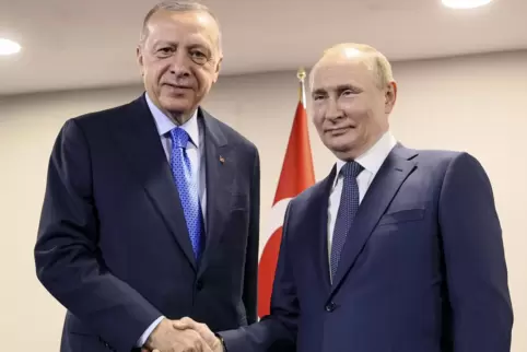 Recep Tayyip Erdogan (links) und Wladimir Putin in Teheran.