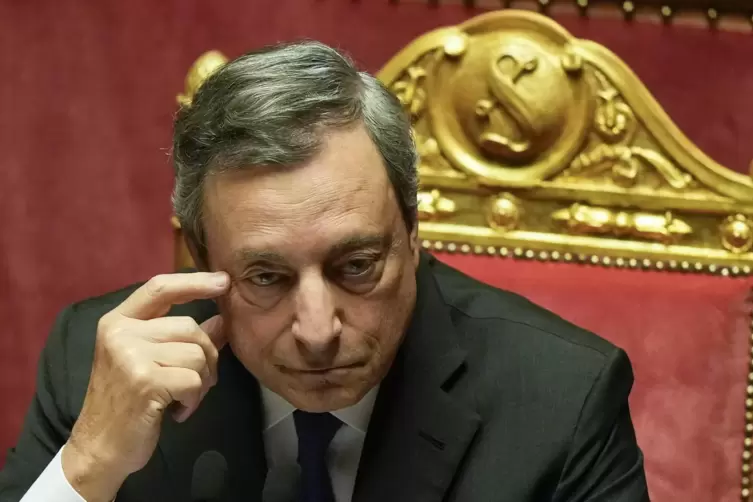 Rechnete mit den die Regierung tragenden Parteien ab: Premier Draghi.