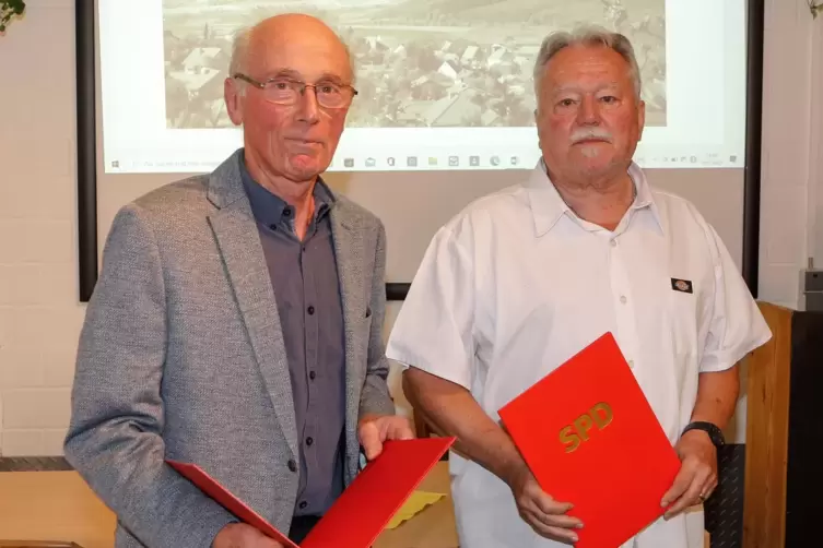  Engagierte Gonbacher Genossen: Bernd Feldner (links) und Harald Thomas. 