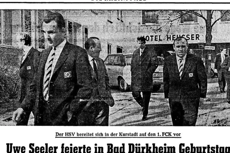 Blick ins Archiv: Im November 1965 ist der Hamburger Sportverein in Bad Dürkheim zu Gast. Uwe Seeler ist damals schon ein Star. 