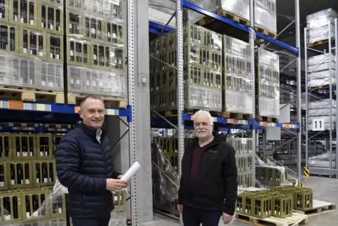 Knapp drei Millionen Flaschen Wein können im Logistikzentrum der Winzergenossenschaft Vier Jahreszeiten gelagert werden. Welcher