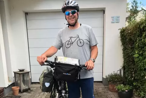 Gerüstet für den Start: Stephan Scharl.