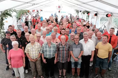 Die Geehrten bei der Meisterschaftsfeier des SC Stambach. 