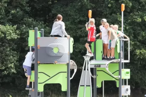 Der neue Spielplatz kommt bei den Kindern gut an. 