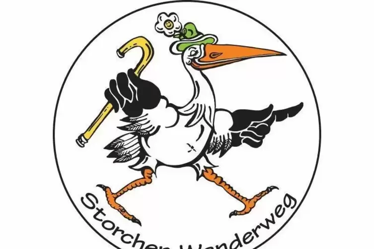 Das Logo des Storchenwanderwegs hat der Kandeler Künstler Armin Hott gestaltet.