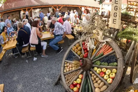 Mächtig was los war beim Europäischen Bauernmarkt in Rammelsbach 2018 und 2019. Das dafür errichtete Backhaus (im Hintergrund) w