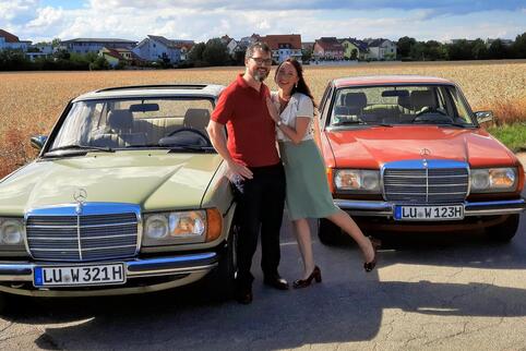 Teilen die Begeisterung für alte Mercedes: Timo Layes und Anita Hauck.