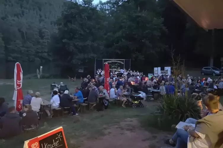 Stimmungsvoll: die Polka-Nacht am Erlenbacher Seehof, hier im Jahr 2019.