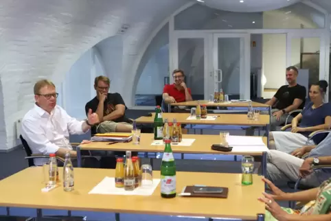 Thomas Gebhart in der RHEINPFALZ-Redaktion. 