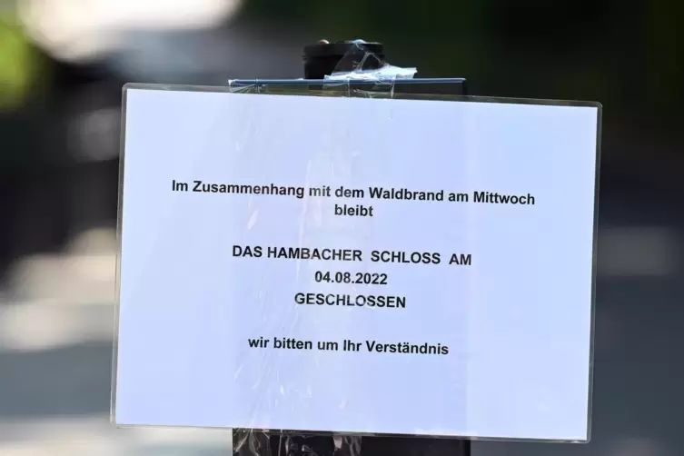 Am DOnnerstag aus gutem Grund geschlossen: das Hambacher Schloss.