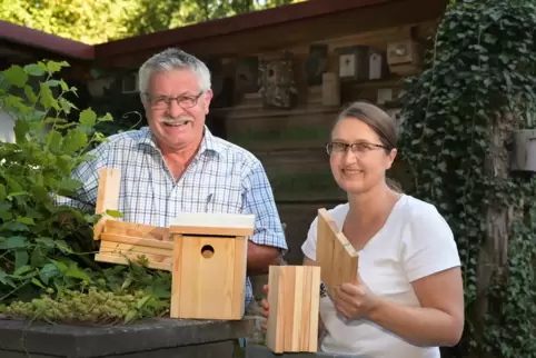 Sind stolz auf den Preis: Reinhard Steiger und Michaela Kühner. 