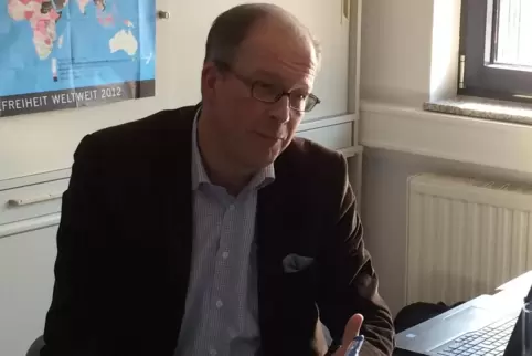 Jürgen Rissland, hier als Gast in der RHEINPFALZ-Redaktion Zweibrücken.