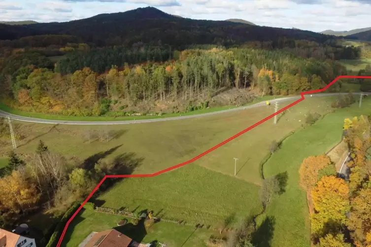 Der geplante Trassenverlauf des Radwegs im Bereich Erlenbach. 
