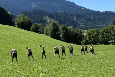  Bei den schweißtreibenden Bergläufen hatten die Spieler sicher keinen Blick für das schöne Panorama. 