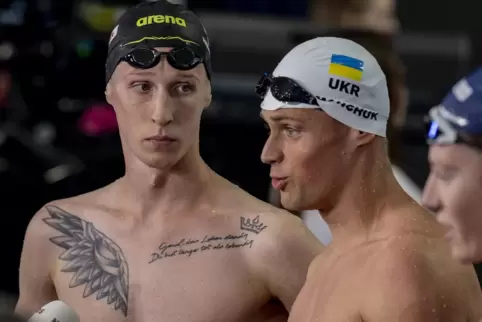 Rivalen, Kollegen, Freunde: Florian Wellbrock (links) und Michailo Romantschuk.