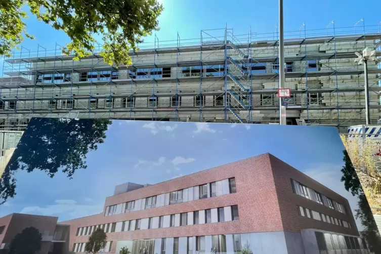 Die Bauarbeiten gehen voran, so soll das neue Gebäude am St. Marienkrankenhaus einmal aussehen. 