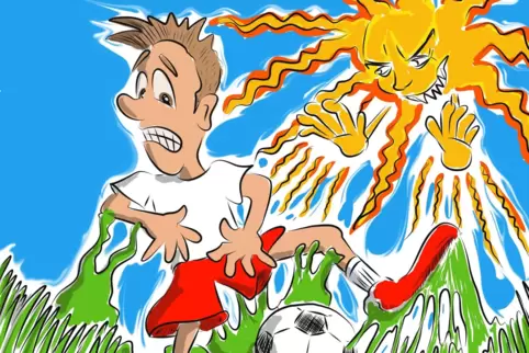 Da klebt nicht nur der Ball am Fuß.