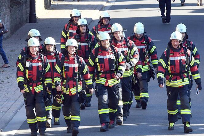 Spezialeinsatz der Feuerwehr Kirchheimbolanden: 13 Kameraden nahmen am Residenzfestlauf teil.