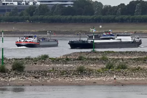 Das Rhein-Niedrigwasser behindert die Binnenschifffahrt und belastet die Wirtschaft mit hohen Zusatzkosten. 