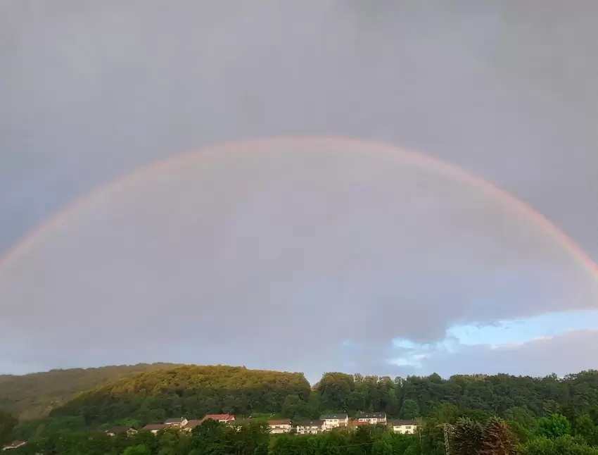 Ein Regenbogen über Imsweiler.