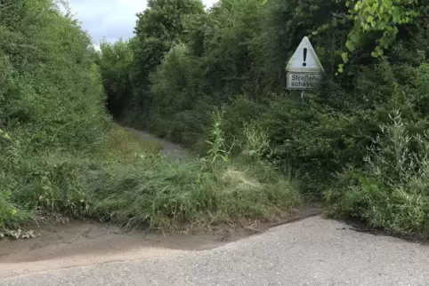 Das war einmal eine Kreisstraße: die alte K3 zwischen Arzheim und Ranschbach. 