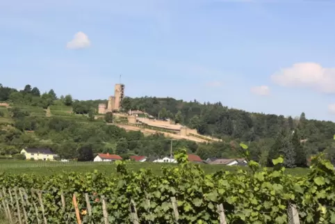 Blick auf die Wachtenburg zu Beginn der Wanderung.