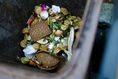 In die Biotonne gehören organische Abfälle, die in Papier eingewickelt werden dürfen, sagt die Stadt. 