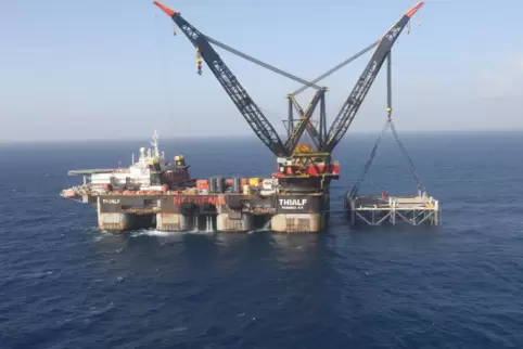 Das Gasfeld Leviathan liegt 130 Kilometer vor der israelischen Hafenstadt Haifa. Es soll 535 Milliarden Kubikmeter Erdgas umfass