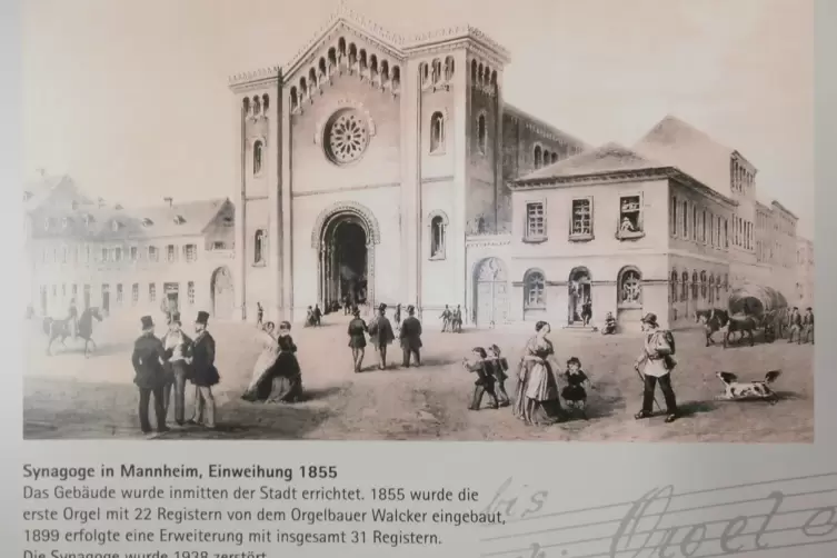 1855 erbaut, 1938 zerstört: Synagoge in Mannheim. 