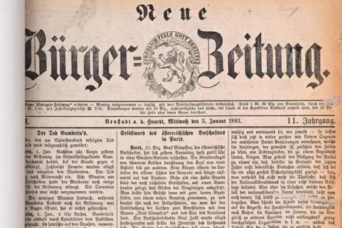 Die Neue Bürger-Zeitung konnten die Leser erstmals 1873 in den Händen halten.