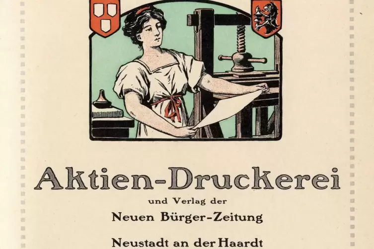 So sah eine Anzeige der Aktien-Druckerei aus. 