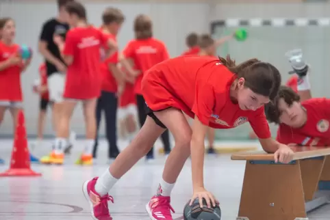 Handball ist cool: die Kinder beim Camp in Schifferstadt.