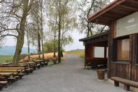 Die Weinwanderhütte in Asselheim. 