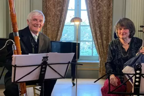 Beim Konzert im März 2020 in Kalifornien: Cellistin Rebecca Rust und Fagottist Friedrich Edelmann.