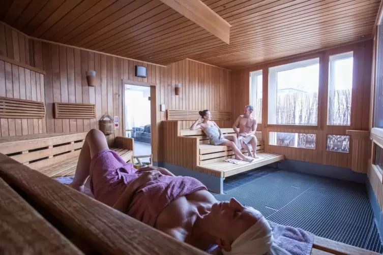 Die Sauna wird nur noch bei Bedarf eingeschaltet.