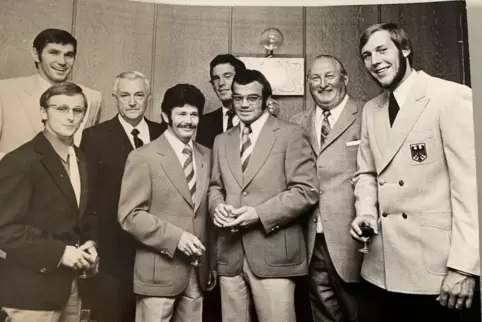 Pfälzer Vortreffen (v. l.): Alois Bierl, Reinhard Ritter, Kurt Noé, Hennes Veil, Hermann Glaser, Werner Schröter, Siegfried Perr