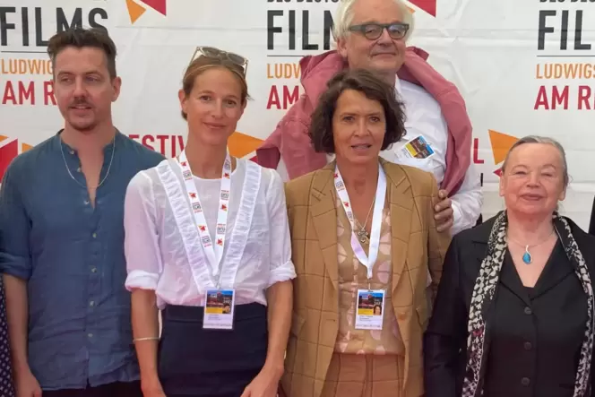 Das Team von »Tatort: Lenas Tante« auf der Parkinsel (von links): Niklas Kohrt, Lisa Bitter, Ulrike Folkerts, Ursula Werner und