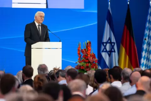 Bundespräsident Frank-Walter Steinmeier bei der Gedenkveranstaltung in Fürstenfeldbruck.