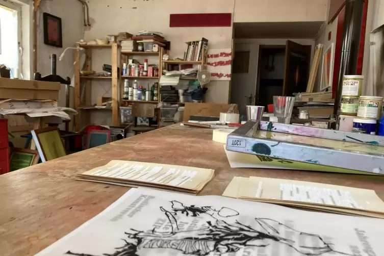 Auch der Pirmasenser Künstler Klaus Kadel-Magin öffnet sein Atelier. 