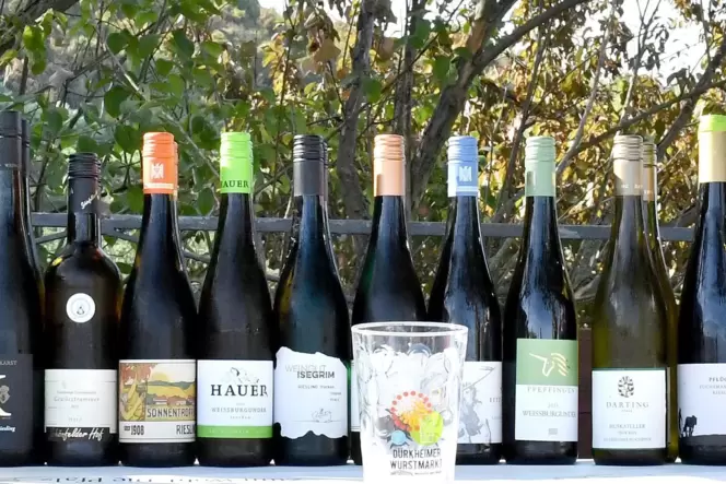 Nur eine sehr kleine Auswahl der Weine, die es auf dem Wurstmarkt zu trinken gibt. Nur eine sehr kleine Auswahl der Weine, die es auf dem Wurstmarkt zu trinken gibt.