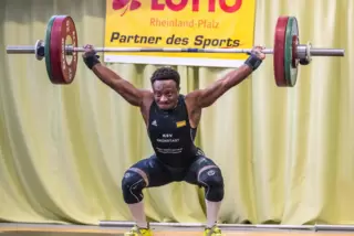 Auch er geht am Samstag in Grünstadt an die Hantel: Antoine des Padou Izere Shima. 
