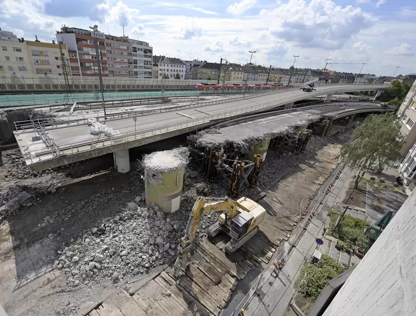 Blick auf die Baustelle Anfang September 2020.