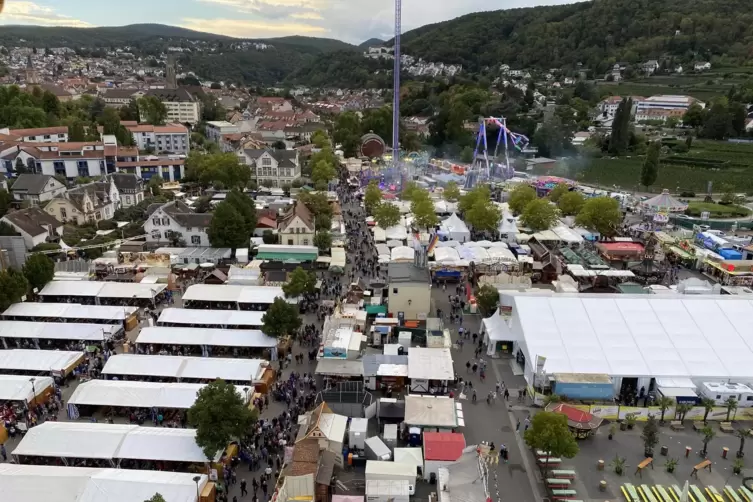 Das Festgel&auml;nde von oben. 