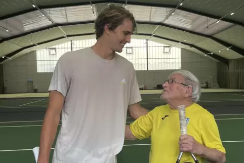 Alexander Zverev mit Leonid Stanislawskyi. 