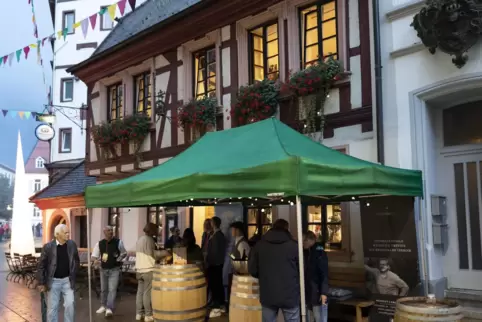 Immer wieder Regen: Leider gar nicht einladend war das Wetter zur ersten Weintour des City-Managements.