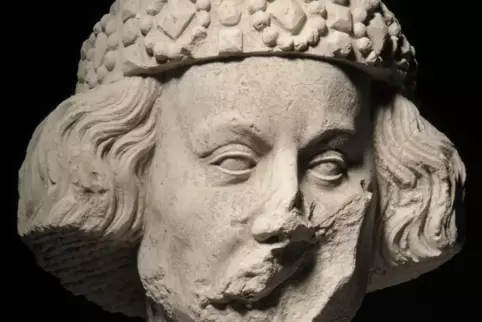  Kopf Wilhelms „des Eroberers“, 14. Jahrhundert, eine der wenigen Darstellungen, die von ihm existieren.