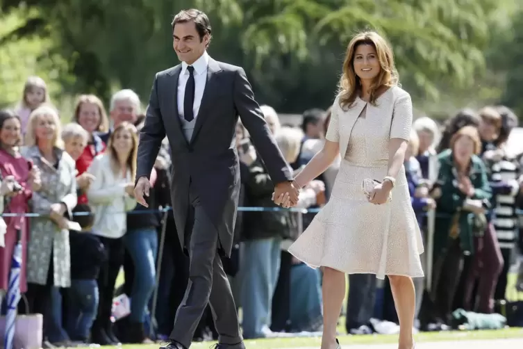 Federer und seine Frau Mirka. 