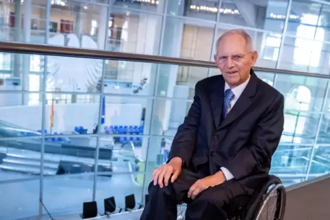 Heute einfacher Abgeordneter: Wolfgang Schäuble. 