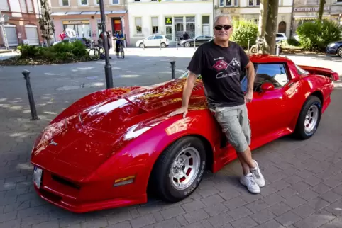 Oldtimerserie, Alfred Becker alias Freddy mit seiner Corvette. 08.08.2022 